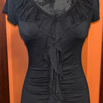 Candie's  Y2K black ruffle scrunch top Photo 0