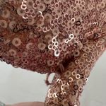 Disney Parks Rose Gold Sequin Minnie Mouse Ears Headband Pink Bow Photo 2