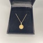 10k Gold Virgin Mary Cross Pendant Necklace 18” real Yellow Gold Religious Charm Photo 8