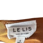 Le lis  COLLECTION Womens Brown Satin Long Sleeve Cropped Twist Front Top Size S Photo 2