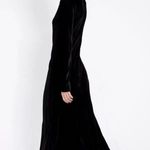 White Stag Black Velvet Maxi bodycon Dress Long Sleeve XL NWT Photo 0