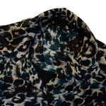 Women’s George Brand Green And Brown Leopard Print Button Down Blouse Size 1X Multiple Photo 3