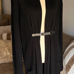Calvin Klein Black Belted Cardigan Photo 0