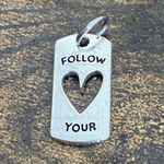 Follow Your Heart Charm Silver Photo 0