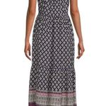 Lounge Beach Lunch  Dress Womens Large CeCe Shoulder Tie Fit Flare Geometric Navy Photo 14