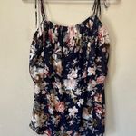 Siren Lily 2/$12 Women’s Maternity Pink Navy Floral Sheer Stretchy Top Size M Photo 4