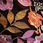 Nicole Miller  Black Floral Applique Mesh Dress Size 2 Photo 4