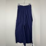 Bucketlist Wide Leg Tube Solid Twist Front Gauze Relaxed Jumpsuits Sz M Blue Size M Photo 5