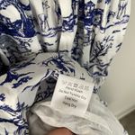 NWT O.P.T. Daphne Toile Blue White Print Tiered Midi Dress (S) Photo 10