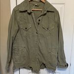 Free People Moonchild Olive Green Jacket 100% Cotton Shacket Size Small Photo 0