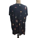 Torrid  Celestial Print‎ Button Up Top Short Sleeve Blouse Black Size 3 Photo 1