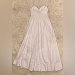 STAUD NWOT  Landry Shoulder-Tie Smocked Cotton Maxi White Dress sz L Photo 9