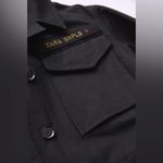 ZARA SRPLS Women's Military Utility parka Cotton Katana Jacket Black Size L NEW Photo 4