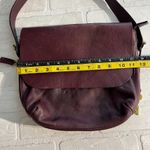 Fossil  Maya‎ Shoulder Bag Burgandy Leather Flap Exterior Pockets Solid Casual Photo 1