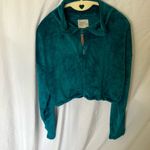 Urban Outfitters : Teal Fleece Pullover- Cropped- Boxy- S Photo 14