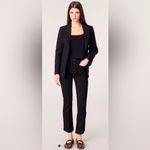 Maje  Flare High Rise Jeans Front Patch Pocket Jeans Black Photo 5