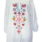 Johnny Was Johnny‎ Was 3J Workshop White Embroidered  Blouse Sz XS Photo 0