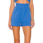 NWT SNDYS X Revolve Boat Linen Romper Size Medium Blue Cut Out Lightweight Photo 0