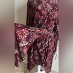 IRO Wine Red Long Sleeve Bell maxi dress Photo 7