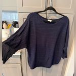 Market & Spruce Navy Cable Knit Dolman Sweater XL Photo 3