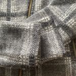 Joie  Etesse Wool Felted Moto Jacket Coatigan Gray Plaid Asymetrical Small Photo 5