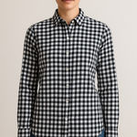 J.Crew  Classic-Fit Boy Shirt in Crinkle Gingham Black White Check 00 Preppy Photo 0