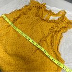Maeve Anthropology  size 6 Yellow Eyelet Ruffle Tilly Sleeveless Top 100% cotton Photo 6