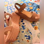 Nine West 7.5 Nillo 3 Espadrille Wedge Sandals NWOB Taupe Nude Neutral Platform Photo 6