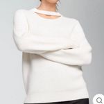Rag and Bone  JEAN Tori Ivory Cutout Crewneck Sweater Merino Wool Pullover Sz M Photo 0