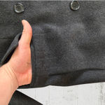 Vintage 80s Dark Gray Double Breasted Wool Cashmere Velvet Collar Coat Size 14 Photo 5