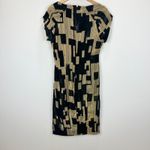 Donna Karan  Printed Velvet Extended Shoulder Dress Knee Length Cocktail US 6 NWT Photo 8