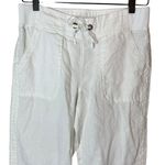 Athleta Women’s Sz 4 Linen Pants in White Style #213046 Photo 2