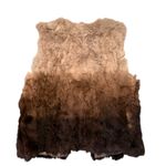 Love Token  Rex Rabbit Ombré Fur Vest, Sz S Photo 11