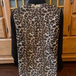 Edge sheer black blouse with cheetah print Photo 1