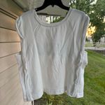 Anthropologie "Amour" Muscle Sleeveless Sweatshirt, Large Ivory Photo 3