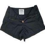 One Teaspoon ✌︎︎ High Waist Exposed Zip Front Lightweight Shorts ✌︎︎ Black XXS Photo 6