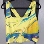 Nike  Yellow and Blue Crop Sports Bra Photo 0