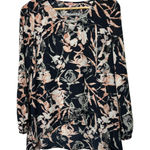 Juicy Couture  Pillow Talk Floral Love Black & Pink Floral Tunic Top Size Small Photo 0