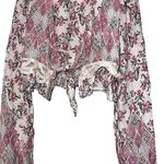 Jaase cropped floral boho cardigan Sz Large Kimono Photo 0