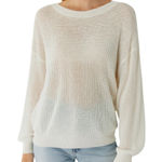 Wilfred Aritzia Drop-shoulder Open-stitched Sweater in Off White size Medium Photo 0