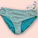 Time & Tru Bikini Bottoms Womens Plus 2x Blue Ruched Swim Bikini Bottom 2x A1 Photo 1