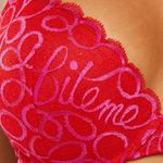 Savagexfenty Rihanna’s Savage X Fenty Ribbon Writing Push-Up Bra, Size 40DDD New w/Tag Photo 4