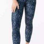 Active USA Zyia Active High Rise Leopard Scrunch Navy Blue Black 7/8 Leggings Size 16-18 Photo 0