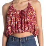 Free People Daisy Floral Babe Flowy Red Tank Top Photo 0