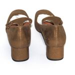 Coach Ankle Strap Pump Metallic Suede Size 9 Photo 5