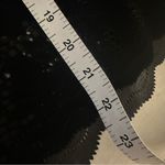 Chico's  Black Suede Leather Laser Cut Lace Hem Jacket Size 1 M Boho Western Chic Photo 5