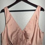 After Six  • Gown • Sleeveless Wrap Dress • Satin Maxi • 14R • Light Pink Photo 11