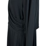 Betabrand XX-Large Pose Peplum Top Stretch Long Sleeve Surplice V-Neck Jet Black Photo 5