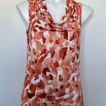 Dana Buchman Draped neck Tank Top Blouse XSMALL Sleeveless burnt orange NEW Photo 8