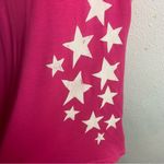 Sundry  Size 2 Tee Shirt Hot Pink Star Print Modal Short Sleeve Tee Scoop Neck M Photo 2